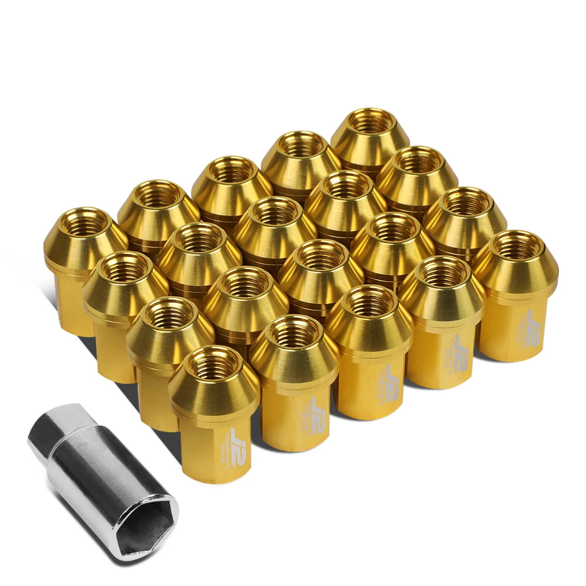 J2 Engineering Lug Nuts (M12 x 1.50) 20 Piece Set With Closed End for Acorn / Conical Wheels - Black / Blue / Gold / Red / Silver - Image 14