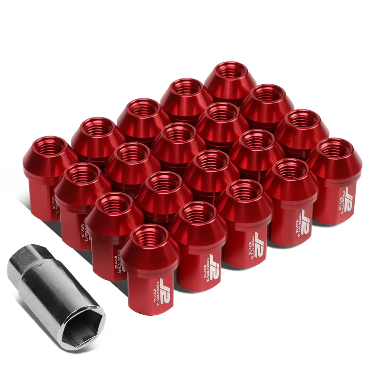 J2 Engineering Lug Nuts (M12 x 1.50) 20 Piece Set With Closed End for Acorn / Conical Wheels - Black / Blue / Gold / Red / Silver - Image 18