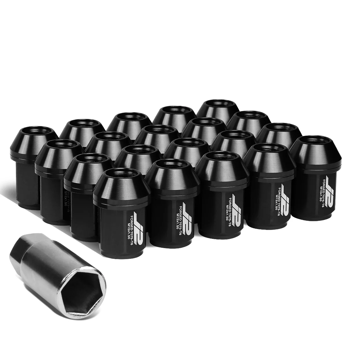 J2 Engineering Lug Nuts (M12 x 1.50) 20 Piece Set With Closed End for Acorn / Conical Wheels - Black / Blue / Gold / Red / Silver - Image 25