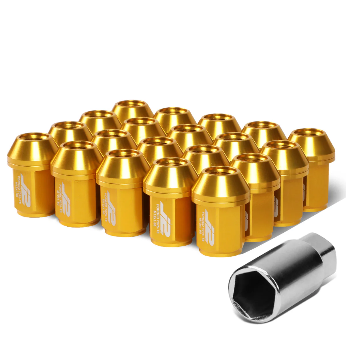 J2 Engineering Lug Nuts (M12 x 1.50) 20 Piece Set With Closed End for Acorn / Conical Wheels - Black / Blue / Gold / Red / Silver - Image 34