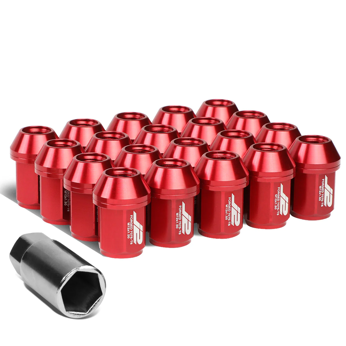 J2 Engineering Lug Nuts (M12 x 1.50) 20 Piece Set With Closed End for Acorn / Conical Wheels - Black / Blue / Gold / Red / Silver - Image 40