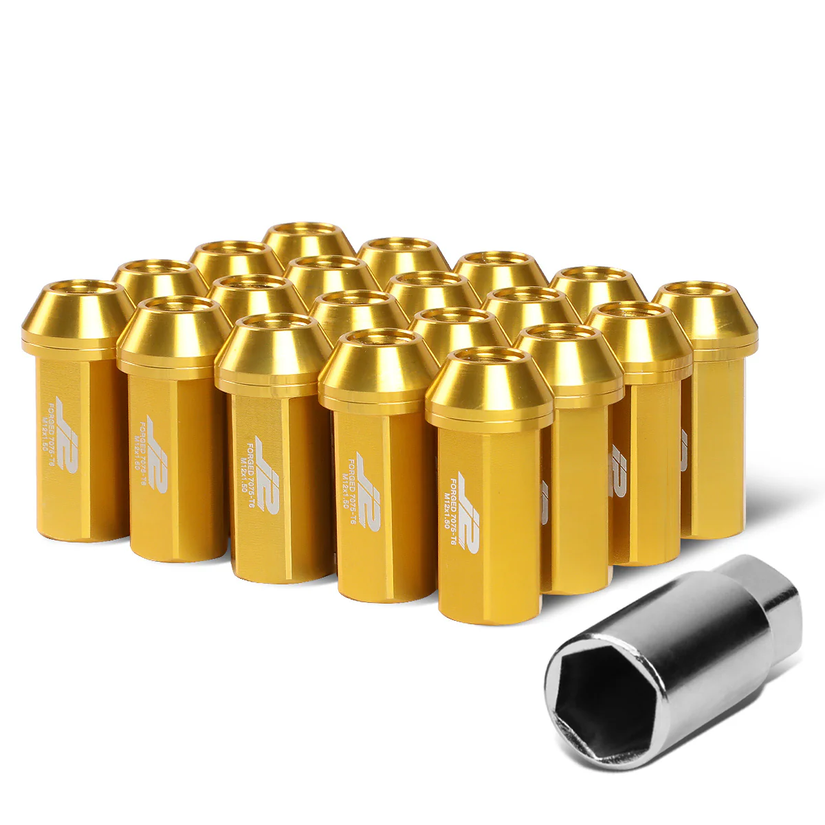 J2 Engineering Lug Nuts (M12 x 1.50) 20 Piece Set With Closed End for Acorn / Conical Wheels - Black / Blue / Gold / Red / Silver - Image 59