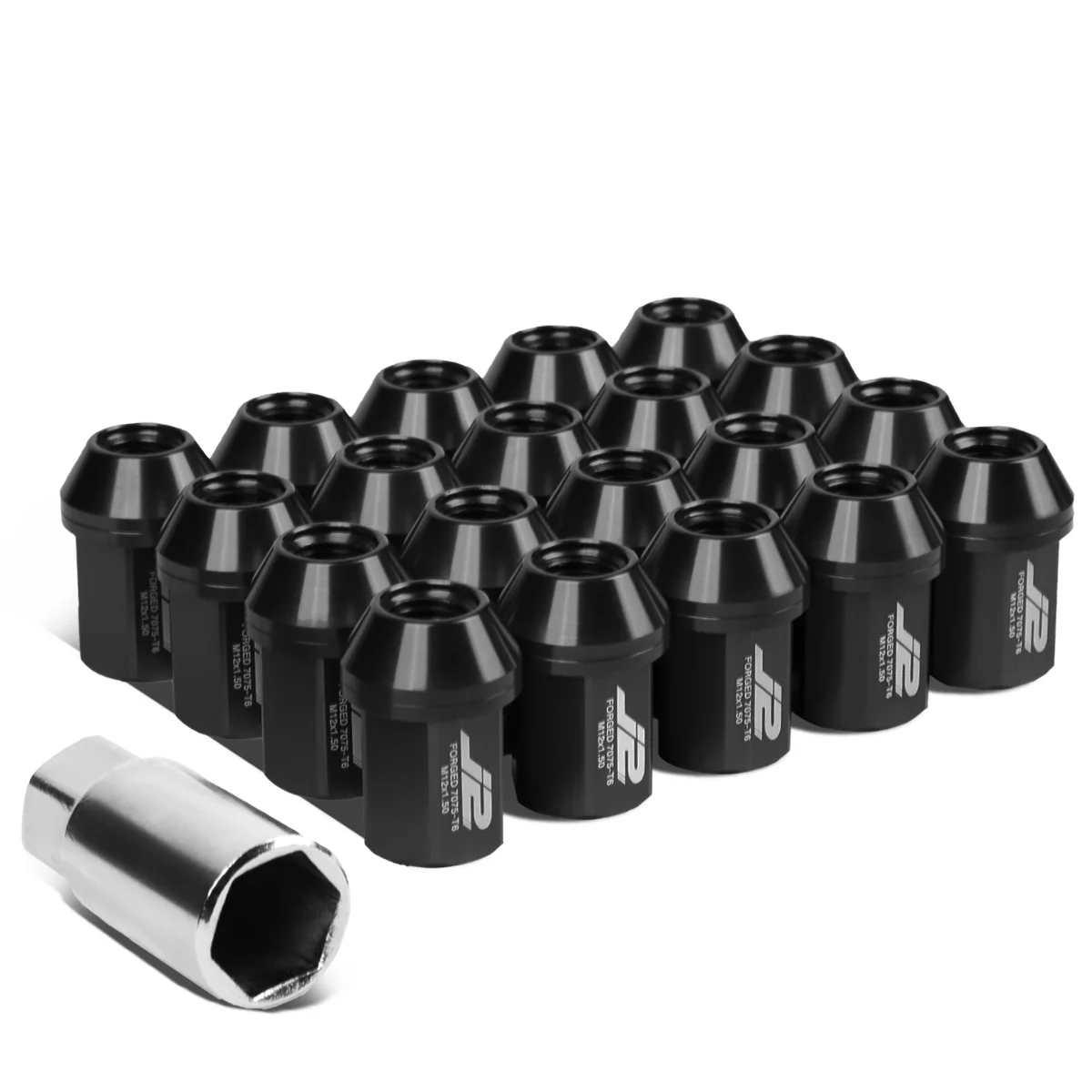 J2 Engineering Lug Nuts (M12 x 1.50) 20 Piece Set With Closed End for Acorn / Conical Wheels - Black / Blue / Gold / Red / Silver - Image 7