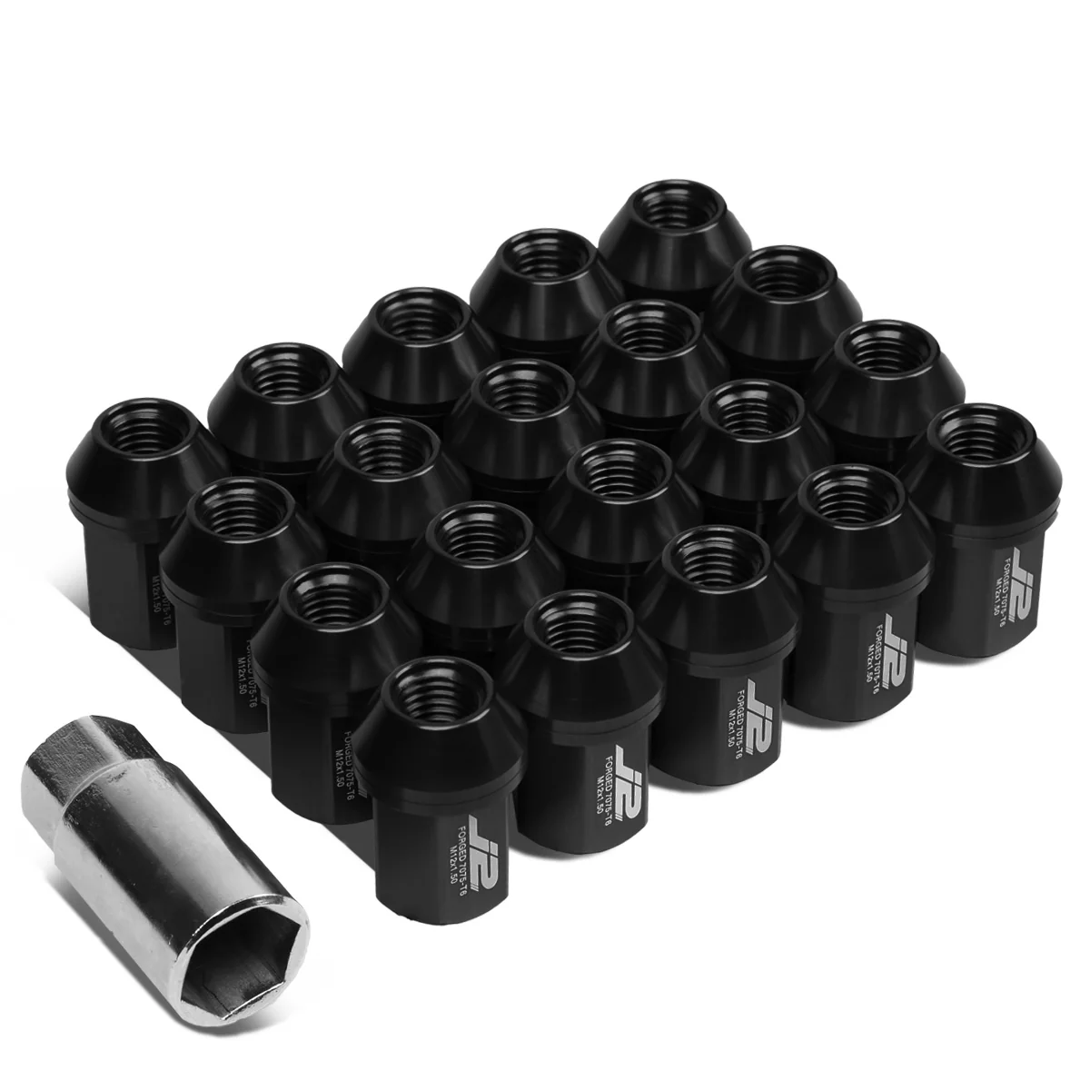 J2 Engineering Lug Nuts (M12 x 1.50) 20 Piece Set With Closed End for Acorn / Conical Wheels - Black / Blue / Gold / Red / Silver - Image 8