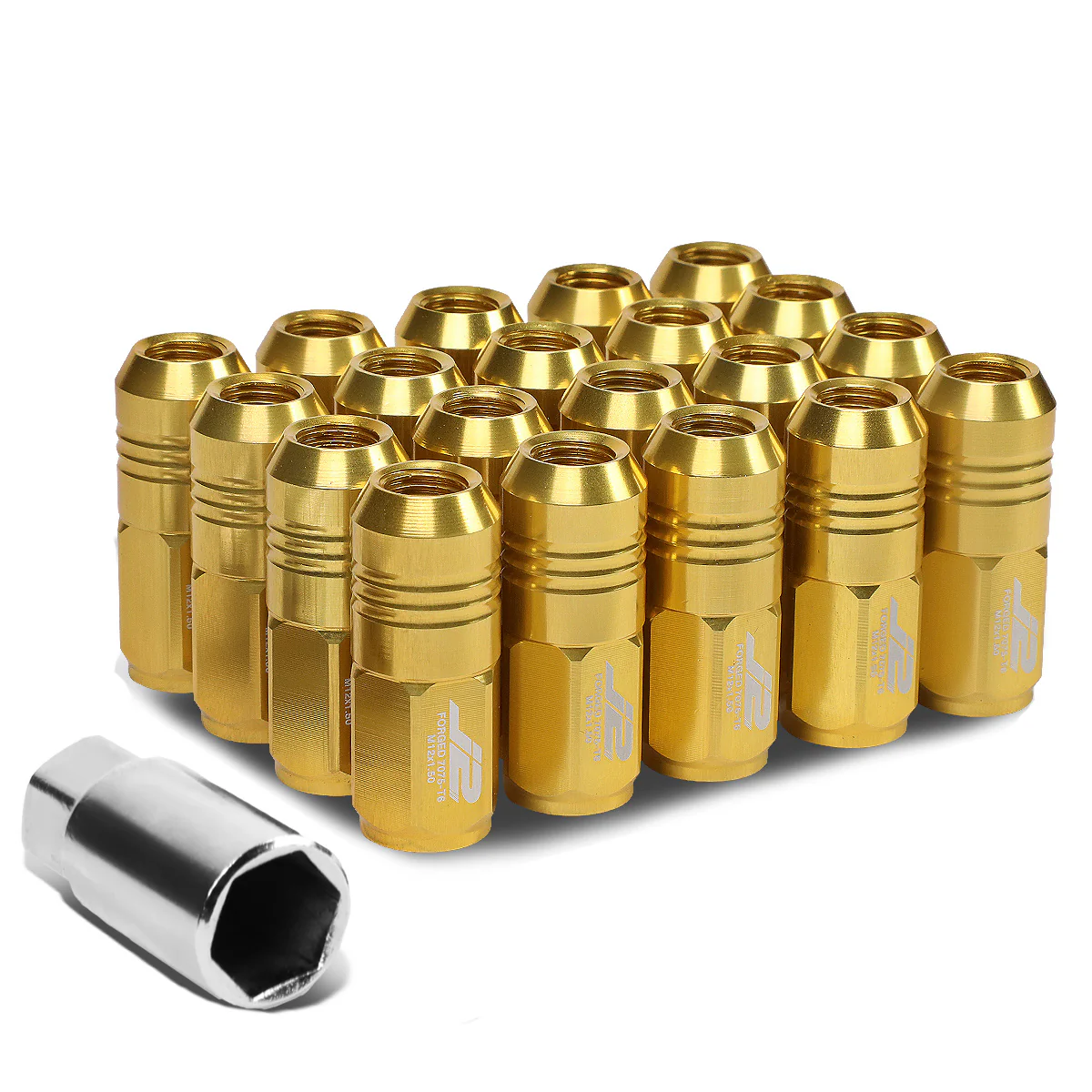 J2 Engineering Lug Nuts (M12 x 1.50) 20 Piece Set With Closed End for Acorn / Conical Wheels - Black / Blue / Gold / Red / Silver - Image 85