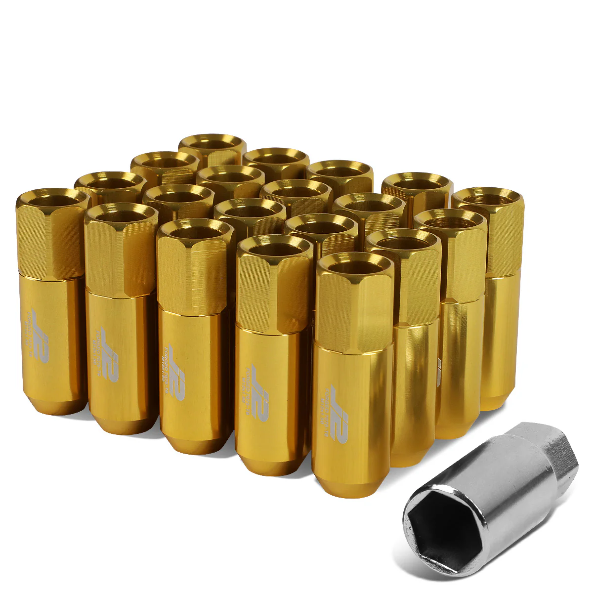 J2 Engineering Lug Nuts (12 x 1.5) 20 Piece Set With Spiky or Open-End Cup - Black / Blue / Gold / Red / Silver - Image 36
