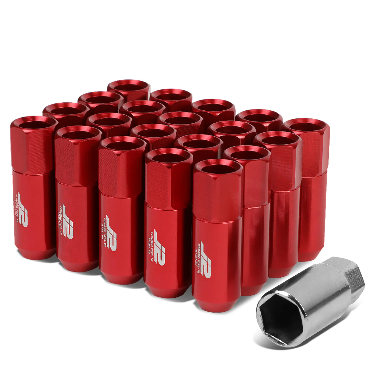 J2 Engineering Lug Nuts (12 x 1.5) 20 Piece Set With Spiky or Open-End Cup - Black / Blue / Gold / Red / Silver - Image 41