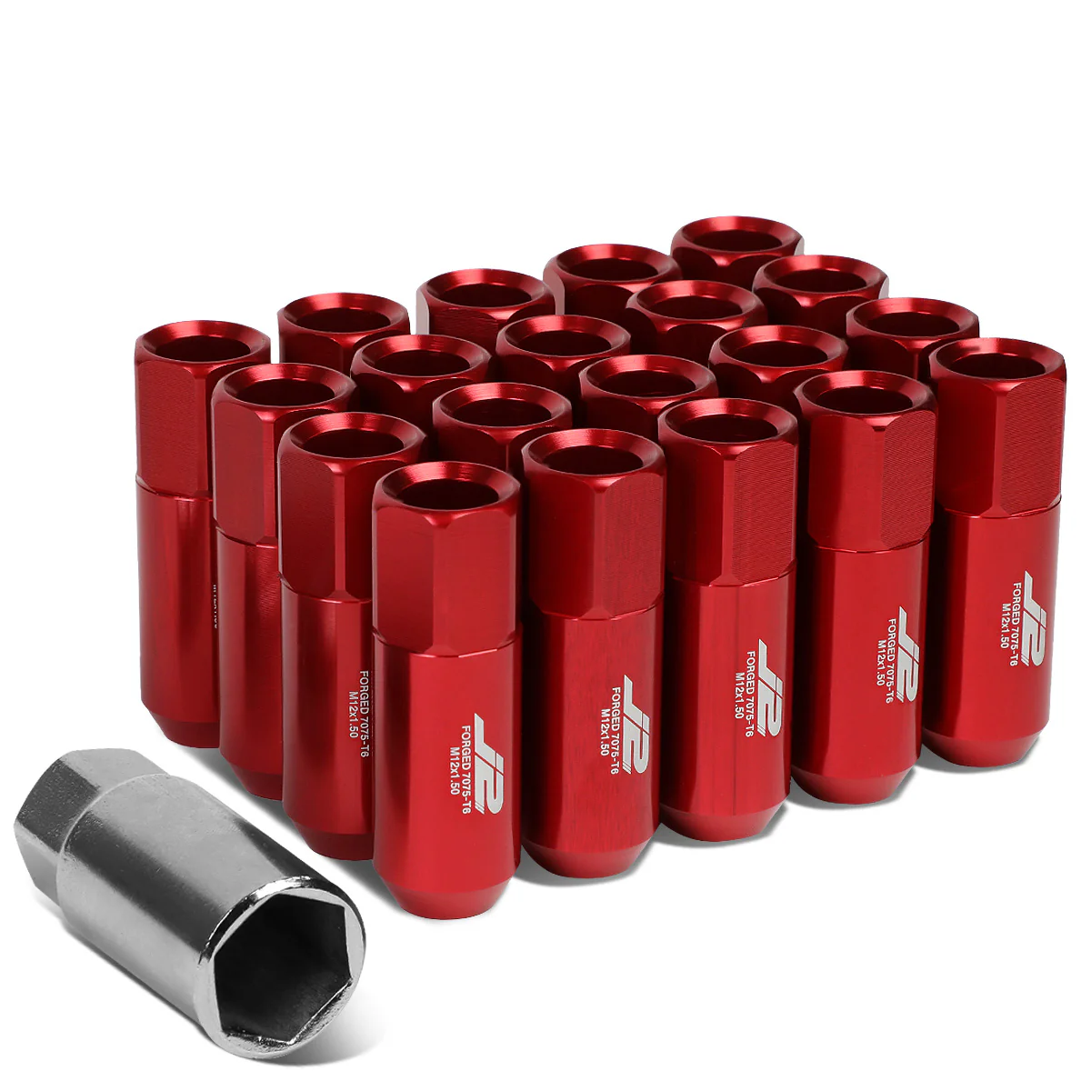 J2 Engineering Lug Nuts (12 x 1.5) 20 Piece Set With Spiky or Open-End Cup - Black / Blue / Gold / Red / Silver - Image 42