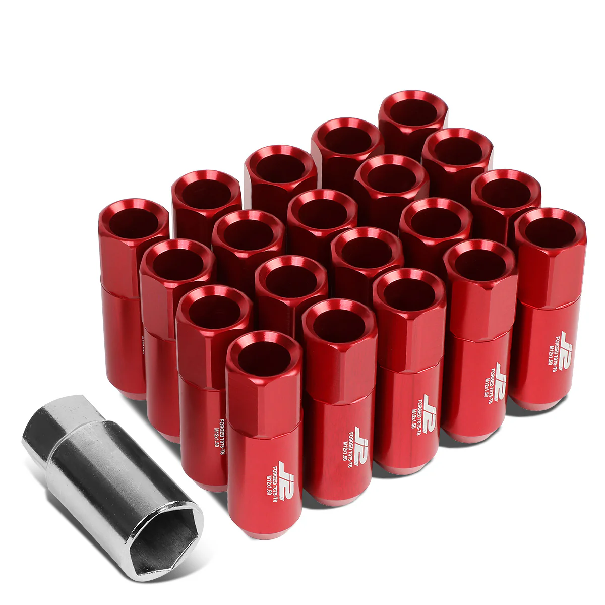 J2 Engineering Lug Nuts (12 x 1.5) 20 Piece Set With Spiky or Open-End Cup - Black / Blue / Gold / Red / Silver - Image 43
