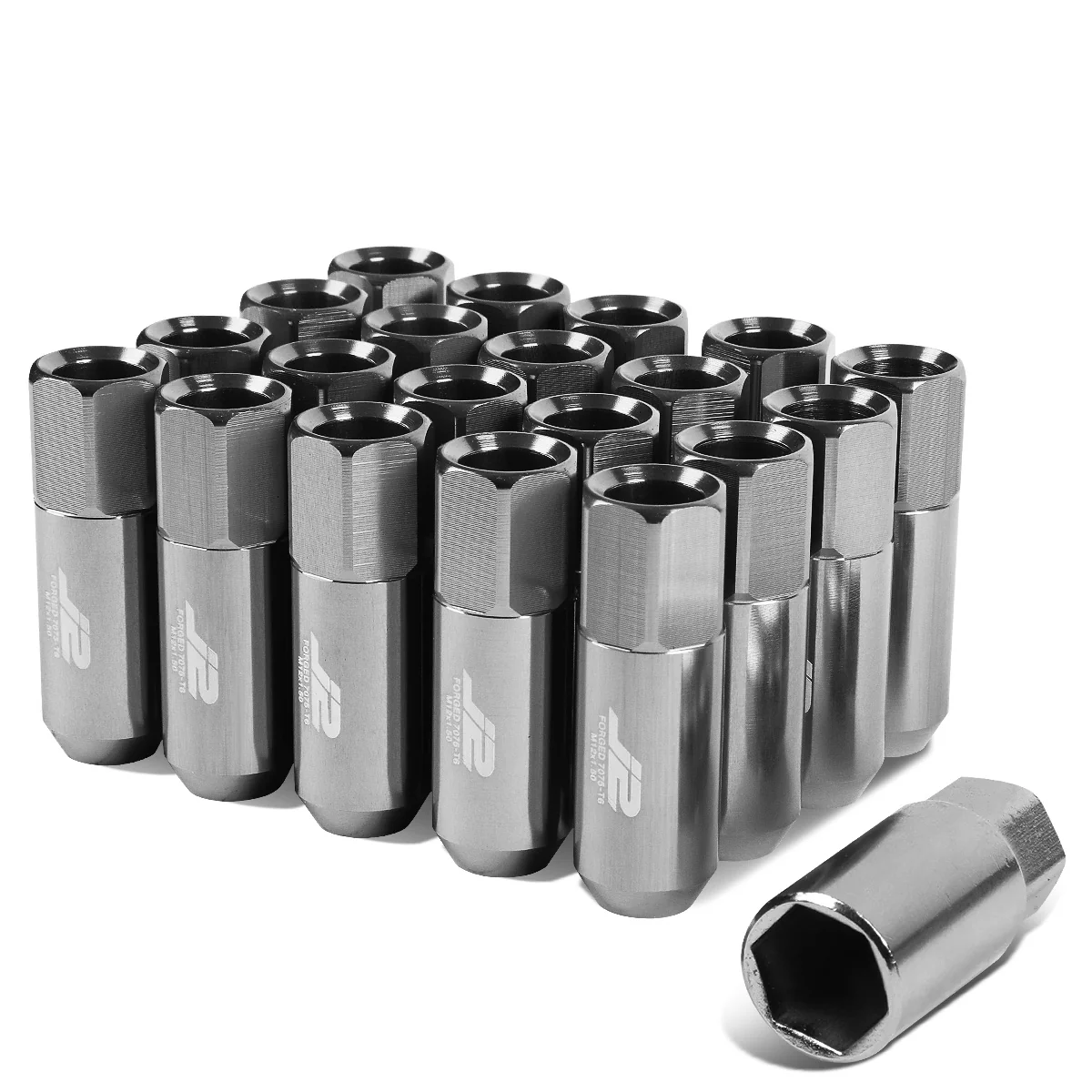 J2 Engineering Lug Nuts (12 x 1.5) 20 Piece Set With Spiky or Open-End Cup - Black / Blue / Gold / Red / Silver - Image 46