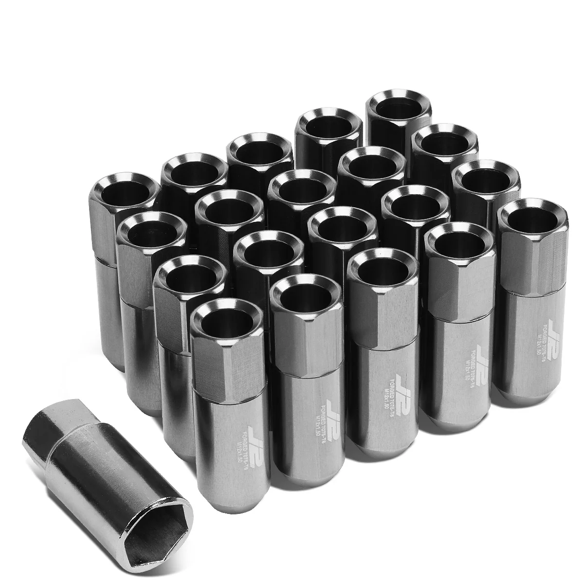 J2 Engineering Lug Nuts (12 x 1.5) 20 Piece Set With Spiky or Open-End Cup - Black / Blue / Gold / Red / Silver - Image 48