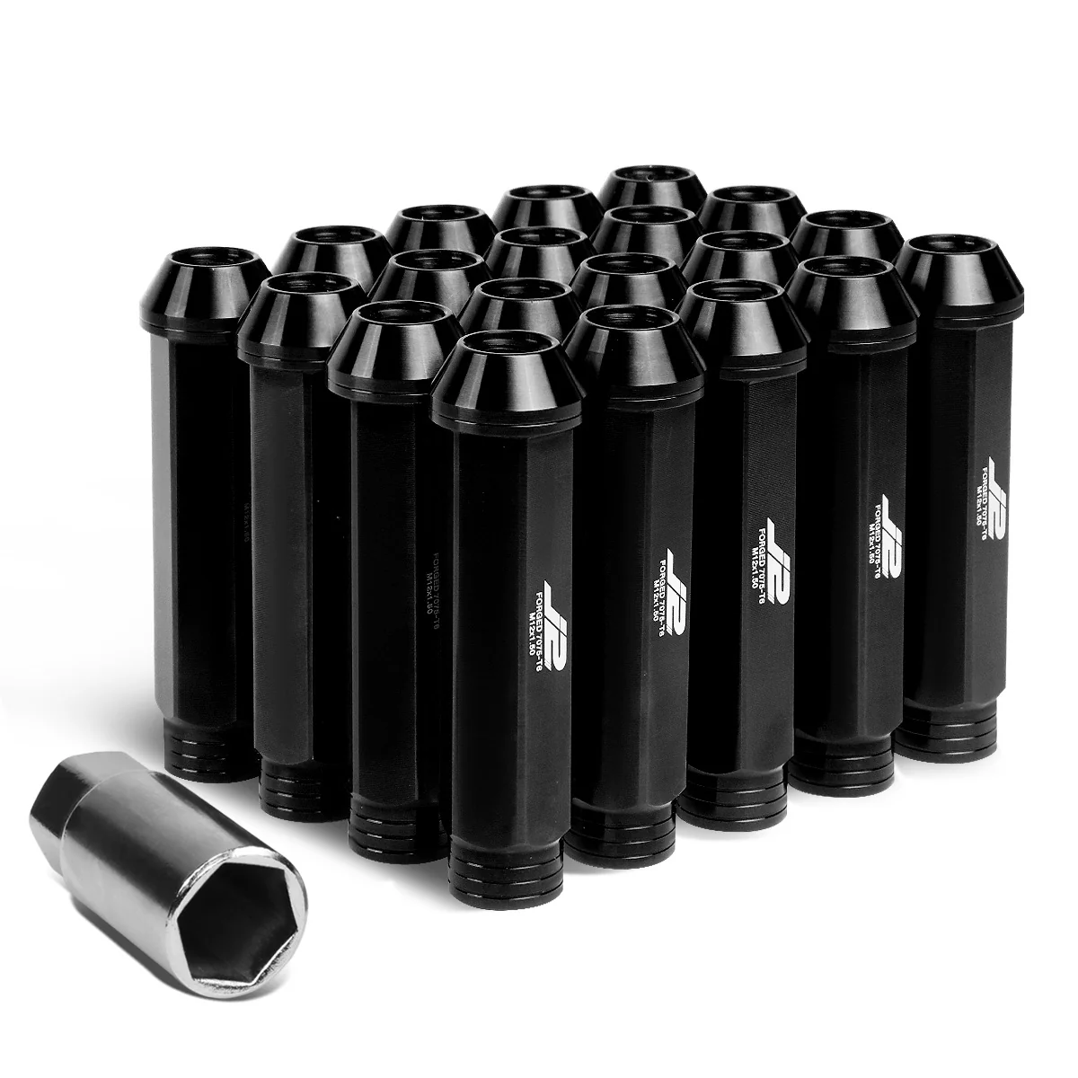 J2 Engineering Lug Nuts (12 x 1.5) 20 Piece Set With Spiky or Open-End Cup - Black / Blue / Gold / Red / Silver - Image 51
