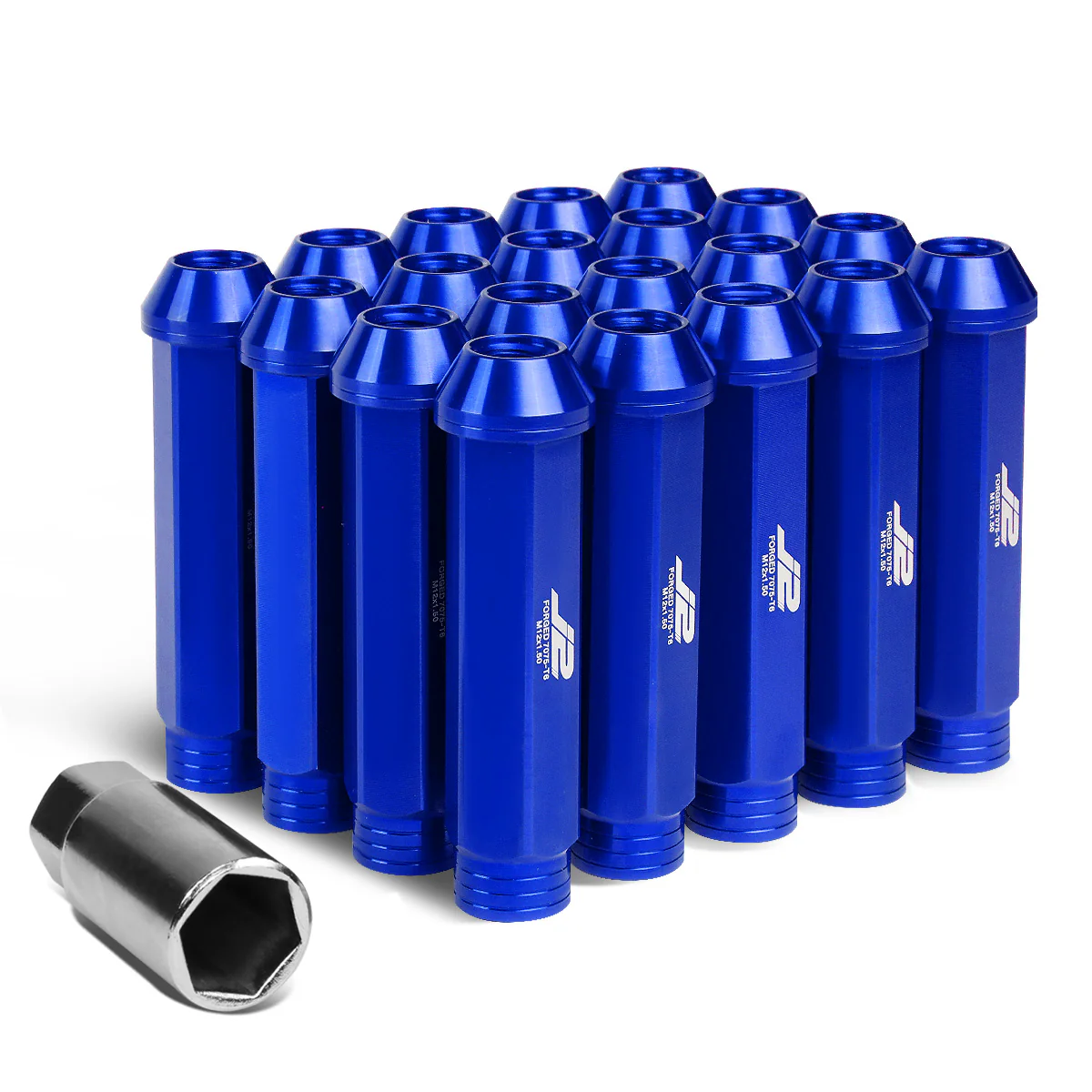 J2 Engineering Lug Nuts (12 x 1.5) 20 Piece Set With Spiky or Open-End Cup - Black / Blue / Gold / Red / Silver - Image 56