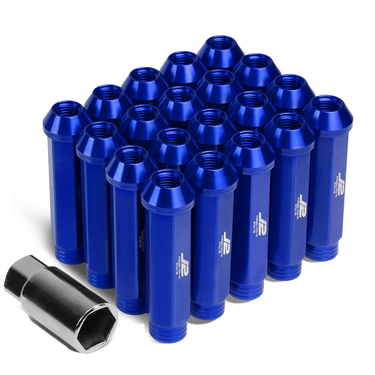 J2 Engineering Lug Nuts (12 x 1.5) 20 Piece Set With Spiky or Open-End Cup - Black / Blue / Gold / Red / Silver - Image 57
