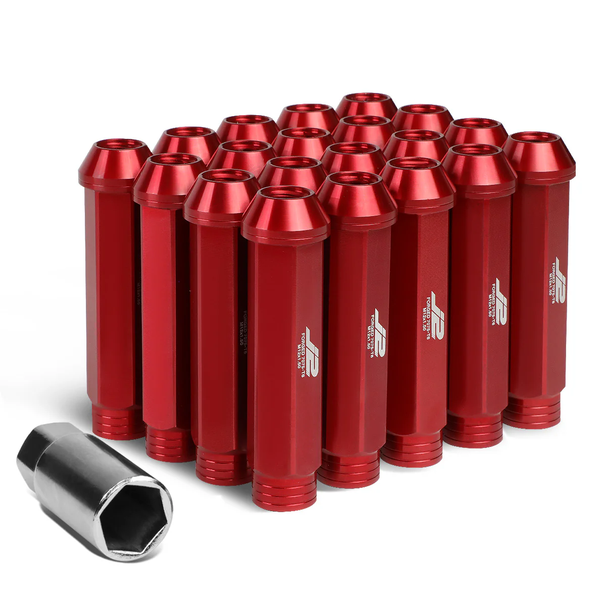 J2 Engineering Lug Nuts (12 x 1.5) 20 Piece Set With Spiky or Open-End Cup - Black / Blue / Gold / Red / Silver - Image 66