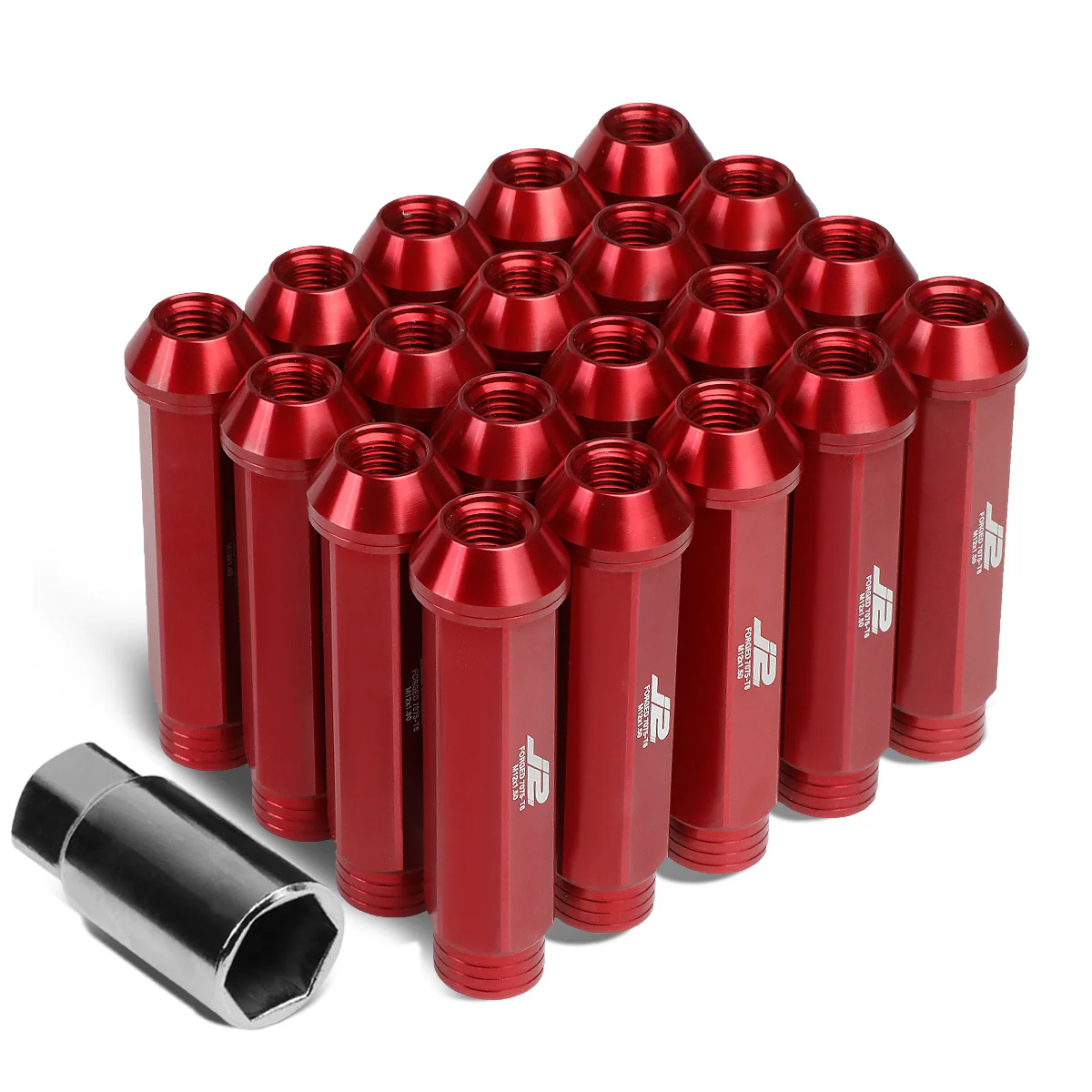 J2 Engineering Lug Nuts (12 x 1.5) 20 Piece Set With Spiky or Open-End Cup - Black / Blue / Gold / Red / Silver - Image 67