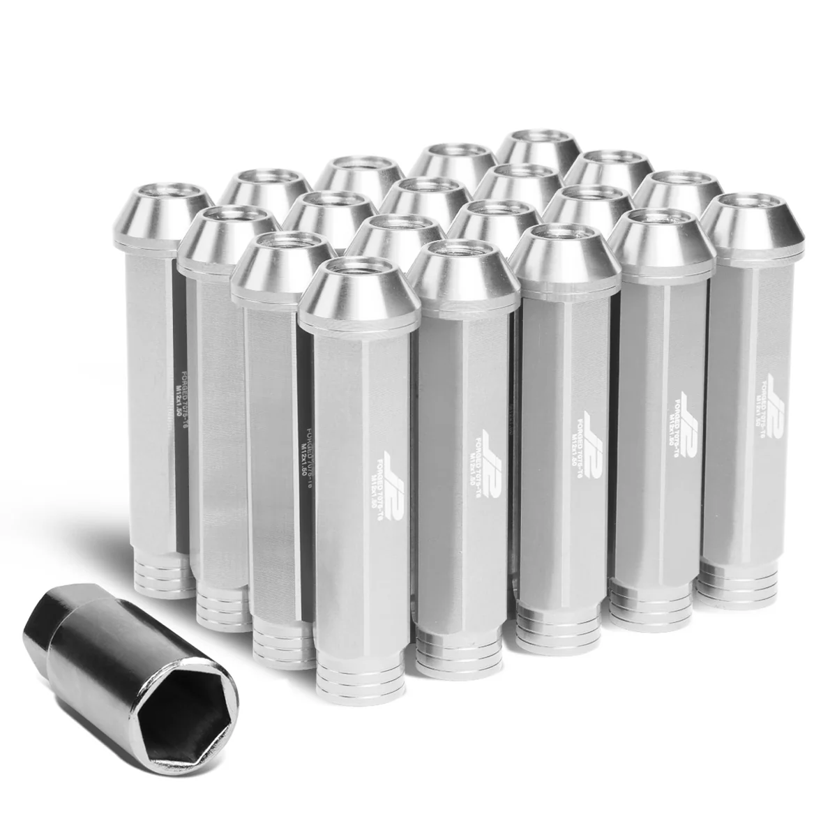 J2 Engineering Lug Nuts (12 x 1.5) 20 Piece Set With Spiky or Open-End Cup - Black / Blue / Gold / Red / Silver - Image 71
