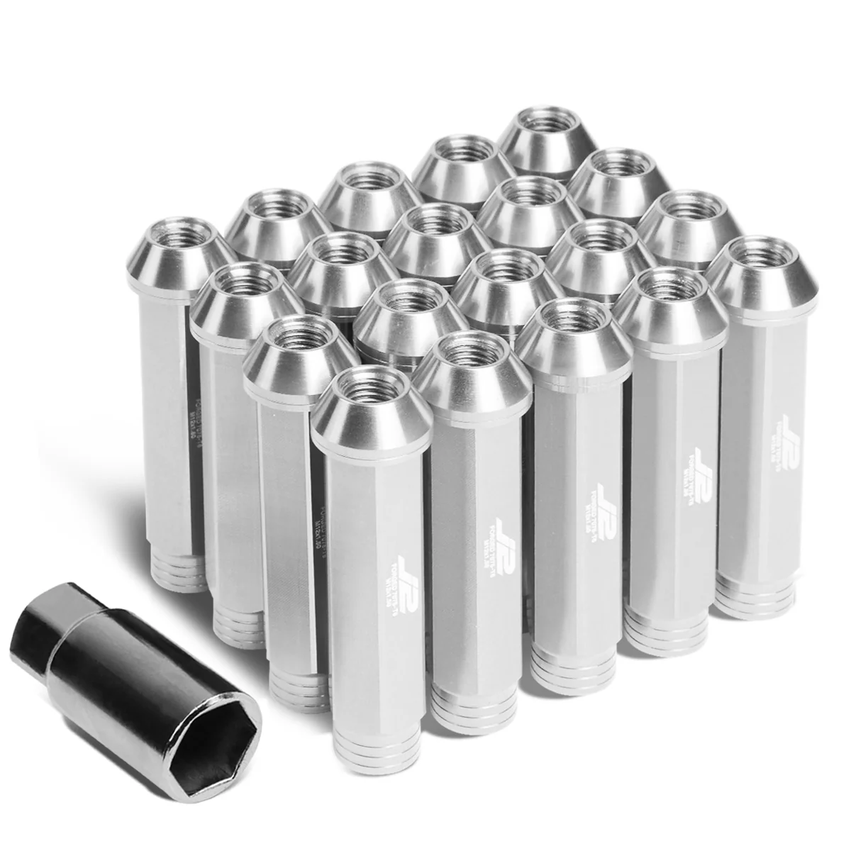 J2 Engineering Lug Nuts (12 x 1.5) 20 Piece Set With Spiky or Open-End Cup - Black / Blue / Gold / Red / Silver - Image 72