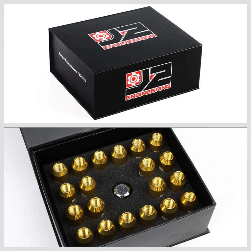J2 Engineering Lug Nuts (M12 x 1.50) 20 Piece Locking Set - Black / Blue / Gold / Red / Silver - Image 12