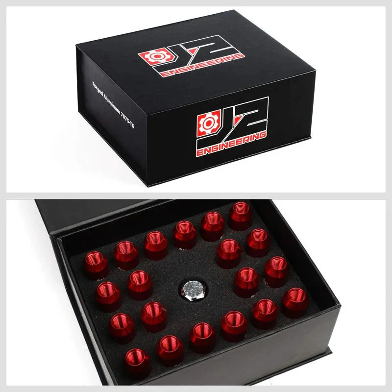 J2 Engineering Lug Nuts (M12 x 1.50) 20 Piece Locking Set - Black / Blue / Gold / Red / Silver - Image 17