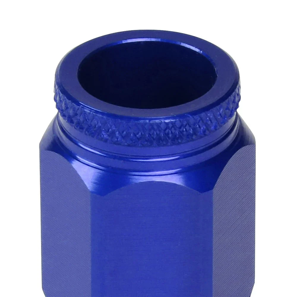 J2 Engineering Lug Nuts (M12 x 1.25) 16 Piece Set With Open Knurled End and Lock Nuts- Black / Blue / Red - Image 14