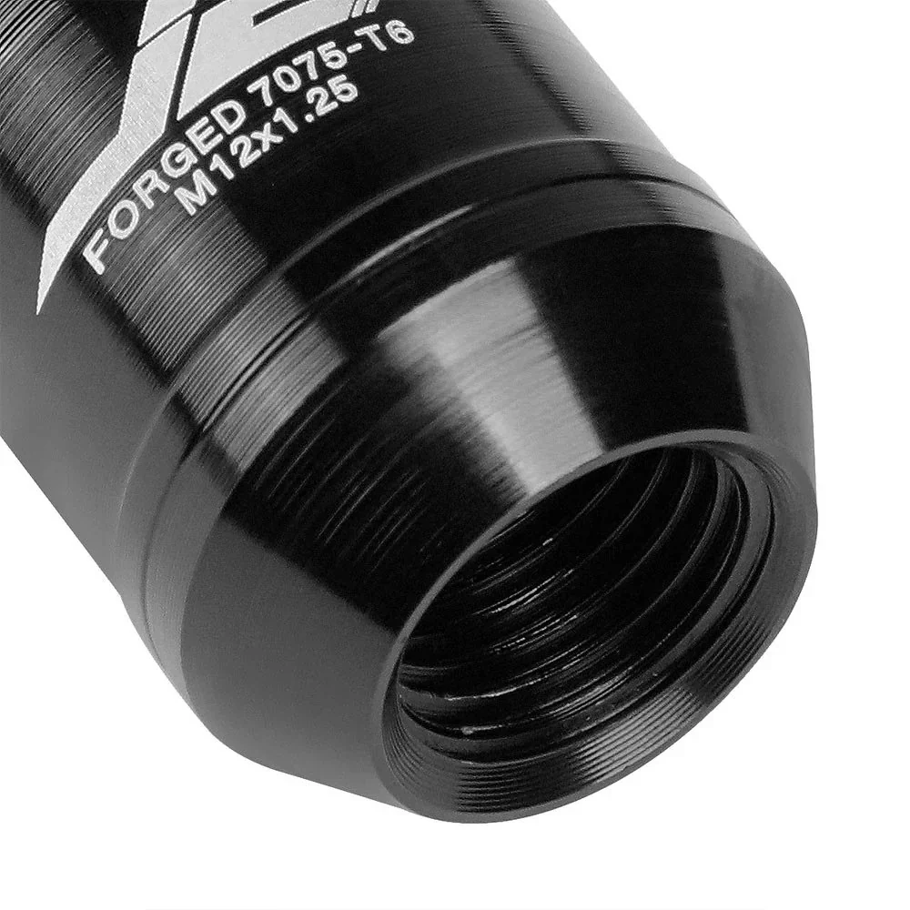 J2 Engineering Lug Nuts (M12 x 1.25) 16 Piece Set With Open Knurled End and Lock Nuts- Black / Blue / Red - Image 9
