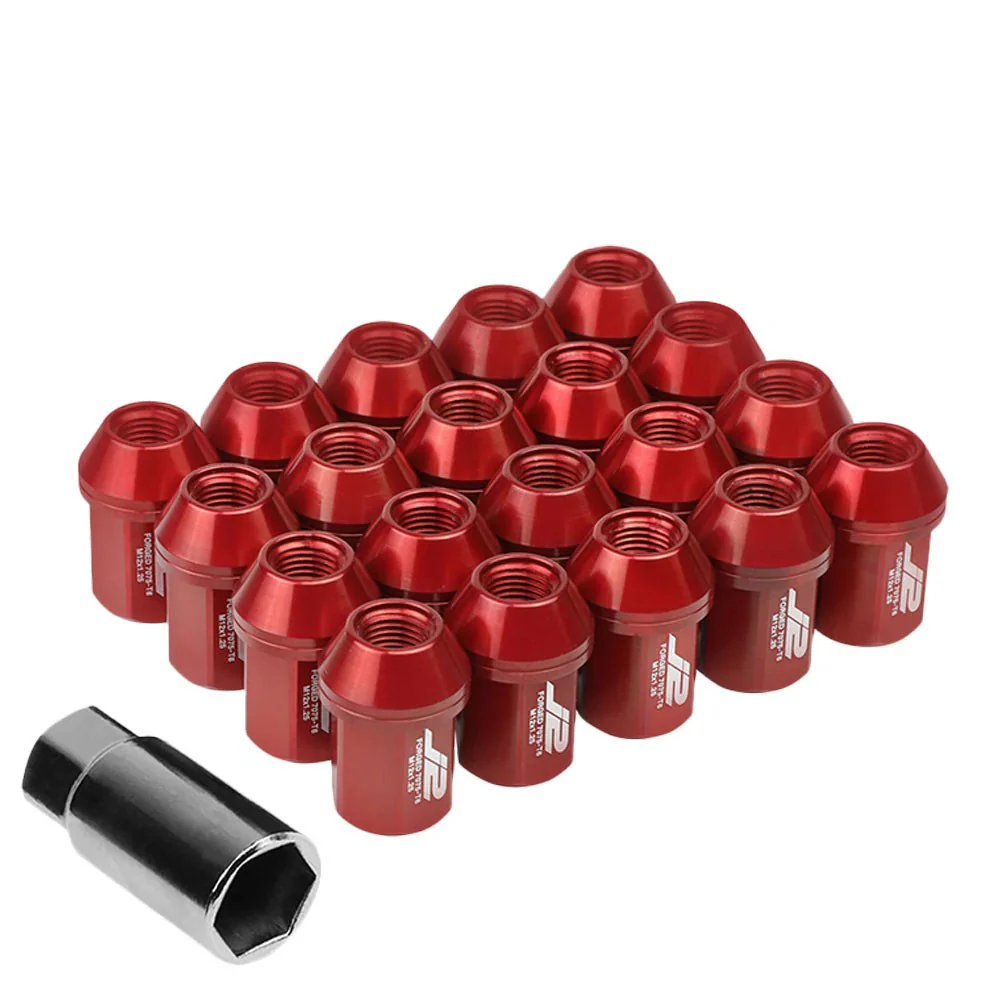 J2 Engineering Lug Nuts (M12 x 1.25) 20 Piece Set With Closed End - Black / Blue Red - Image 11
