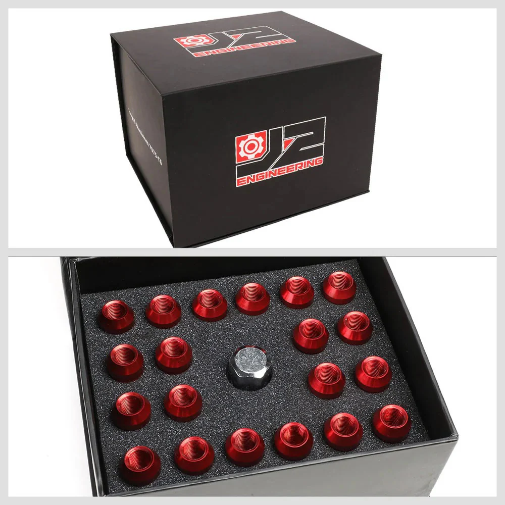 J2 Engineering Lug Nuts (M12 x 1.25) 20 Piece Set With Closed End - Black / Blue Red - Image 57