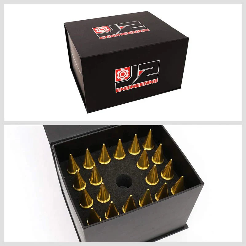 J2 Engineering Spiked Lug Nuts (M12 x 1.50) 20 Piece Open End and Spiked Cap Set - Black / Blue / Gold / Red / Silver - Image 112