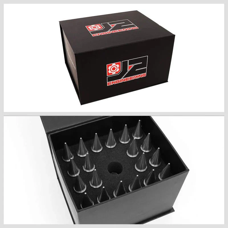 J2 Engineering Spiked Lug Nuts (M12 x 1.50) 20 Piece Open End and Spiked Cap Set - Black / Blue / Gold / Red / Silver - Image 122