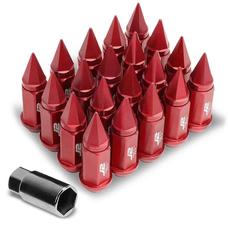 J2 Engineering Spiked Lug Nuts (M12 x 1.50) 20 Piece Open End and Spiked Cap Set - Black / Blue / Gold / Red / Silver - Image 16