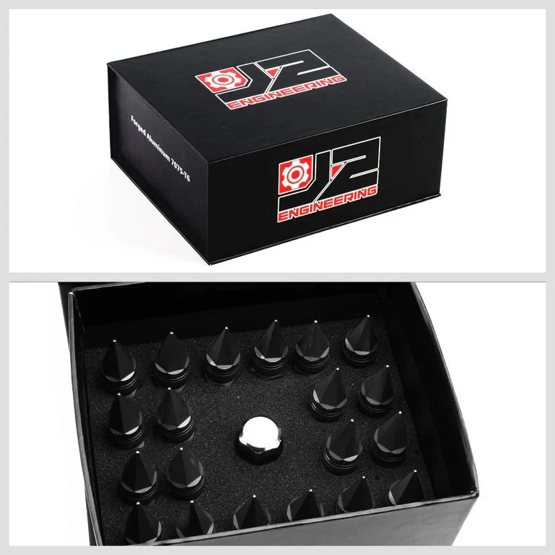 J2 Engineering Spiked Lug Nuts (M12 x 1.50) 20 Piece Open End and Spiked Cap Set - Black / Blue / Gold / Red / Silver - Image 27