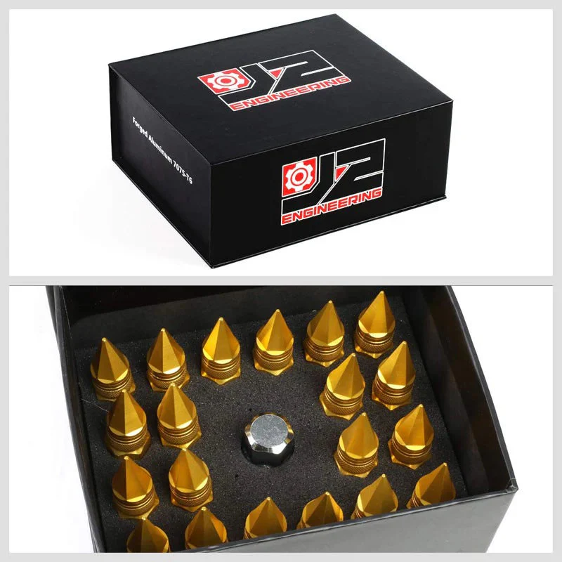J2 Engineering Spiked Lug Nuts (M12 x 1.50) 20 Piece Open End and Spiked Cap Set - Black / Blue / Gold / Red / Silver - Image 37