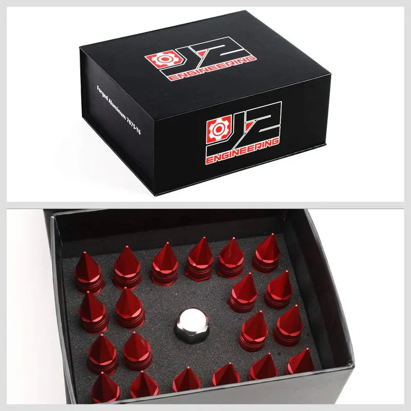 J2 Engineering Spiked Lug Nuts (M12 x 1.50) 20 Piece Open End and Spiked Cap Set - Black / Blue / Gold / Red / Silver - Image 42