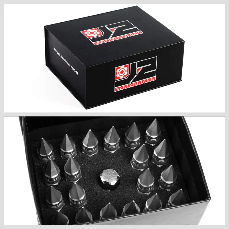 J2 Engineering Spiked Lug Nuts (M12 x 1.50) 20 Piece Open End and Spiked Cap Set - Black / Blue / Gold / Red / Silver - Image 47