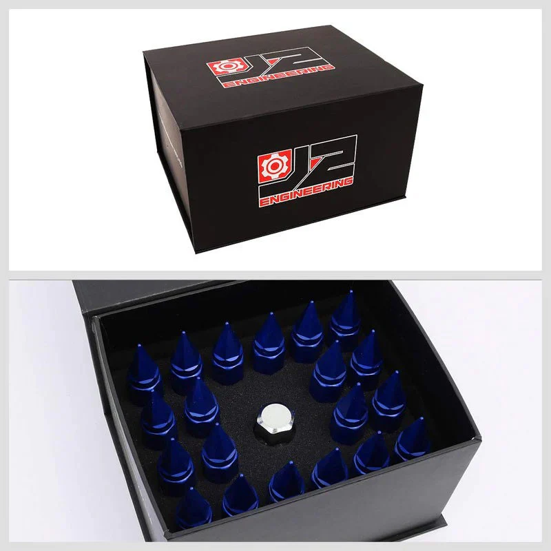 J2 Engineering Spiked Lug Nuts (M12 x 1.50) 20 Piece Open End and Spiked Cap Set - Black / Blue / Gold / Red / Silver - Image 57