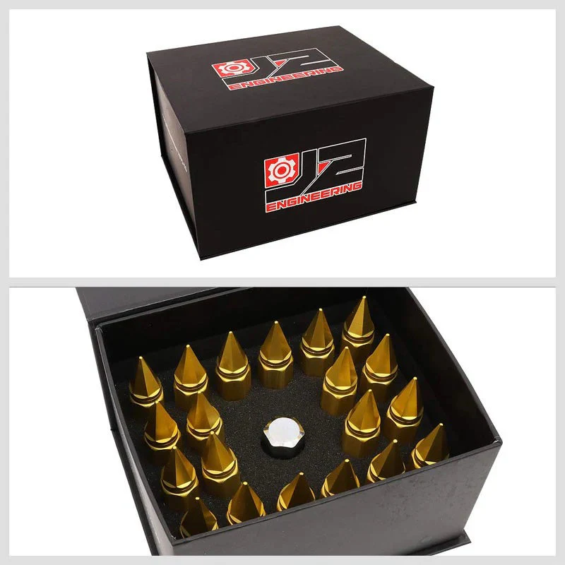 J2 Engineering Spiked Lug Nuts (M12 x 1.50) 20 Piece Open End and Spiked Cap Set - Black / Blue / Gold / Red / Silver - Image 62
