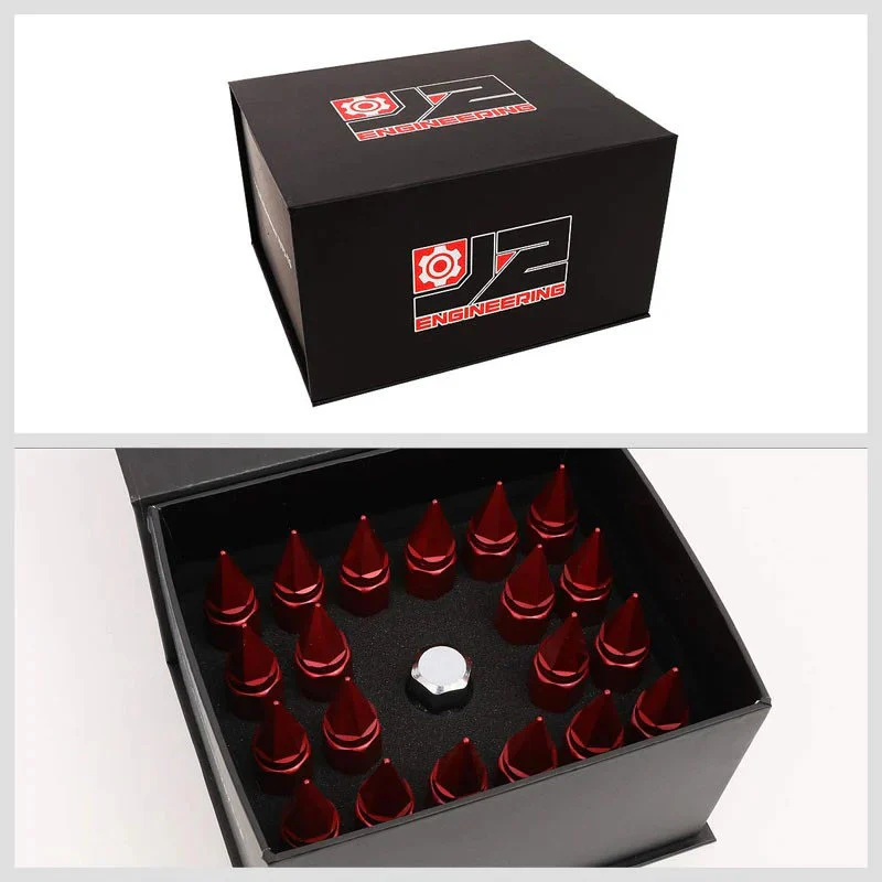 J2 Engineering Spiked Lug Nuts (M12 x 1.50) 20 Piece Open End and Spiked Cap Set - Black / Blue / Gold / Red / Silver - Image 67