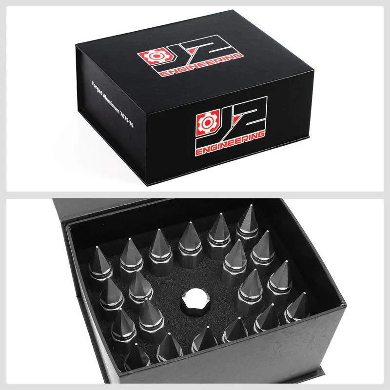 J2 Engineering Spiked Lug Nuts (M12 x 1.50) 20 Piece Open End and Spiked Cap Set - Black / Blue / Gold / Red / Silver - Image 72
