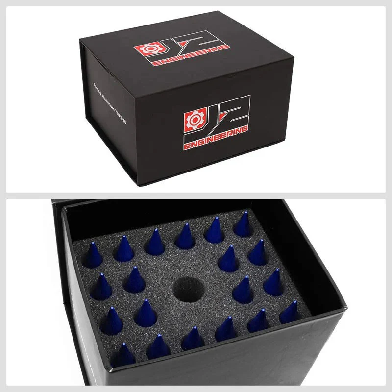J2 Engineering Spiked Lug Nuts (M12 x 1.50) 20 Piece Open End and Spiked Cap Set - Black / Blue / Gold / Red / Silver - Image 82
