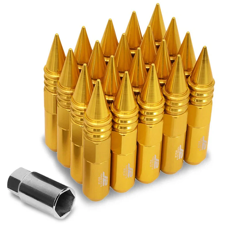 J2 Engineering Spiked Lug Nuts (M12 x 1.50) 20 Piece Open End and Spiked Cap Set - Black / Blue / Gold / Red / Silver - Image 86