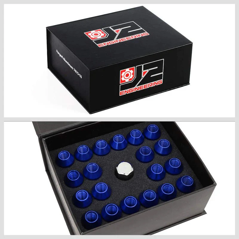 J2 Engineering Lug Nuts (M12 x 1.5) 20 Piece Set With Open End Spline - Black / Blue / Gold / Red / Silver - Image 10