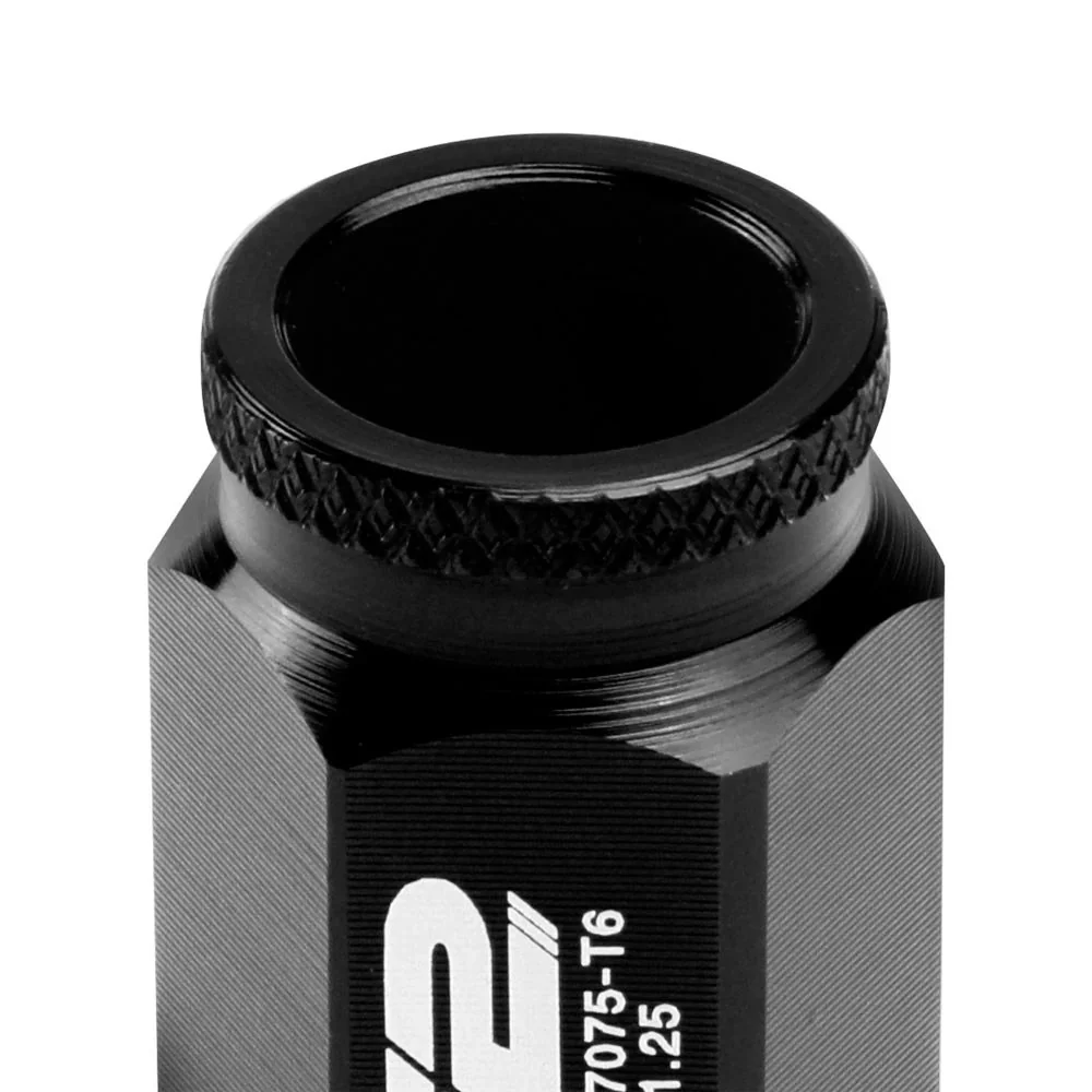 J2 Engineering Lug Nuts (M12 x 1.25) 20 Piece Set With Open Knurled End - Black / Blue / Red - Image 11