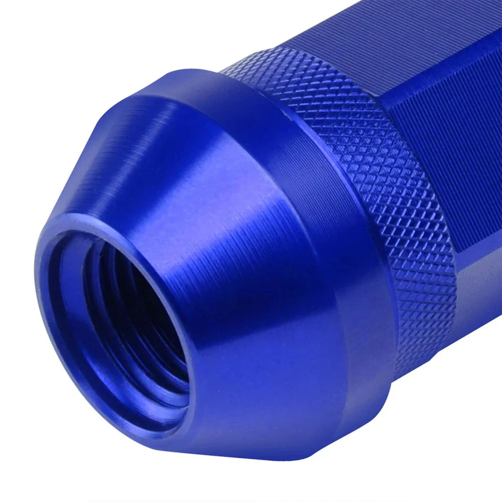 J2 Engineering Lug Nuts (M12 x 1.25) 20 Piece Set With Open Knurled End - Black / Blue / Red - Image 117
