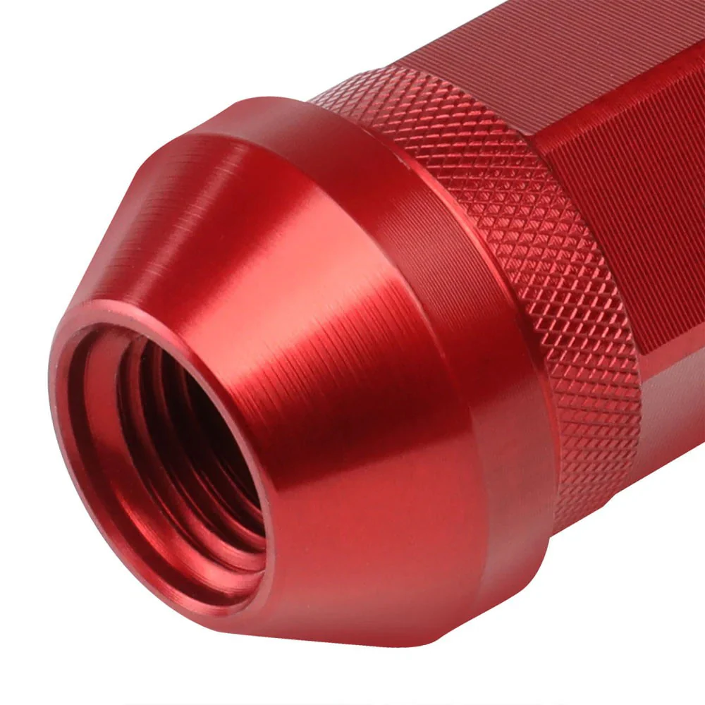 J2 Engineering Lug Nuts (M12 x 1.25) 20 Piece Set With Open Knurled End - Black / Blue / Red - Image 123