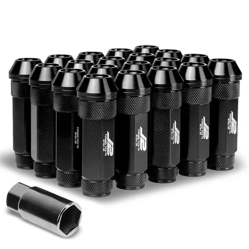 J2 Engineering Lug Nuts (M12 x 1.25) 20 Piece Set With Open Knurled End - Black / Blue / Red - Image 127
