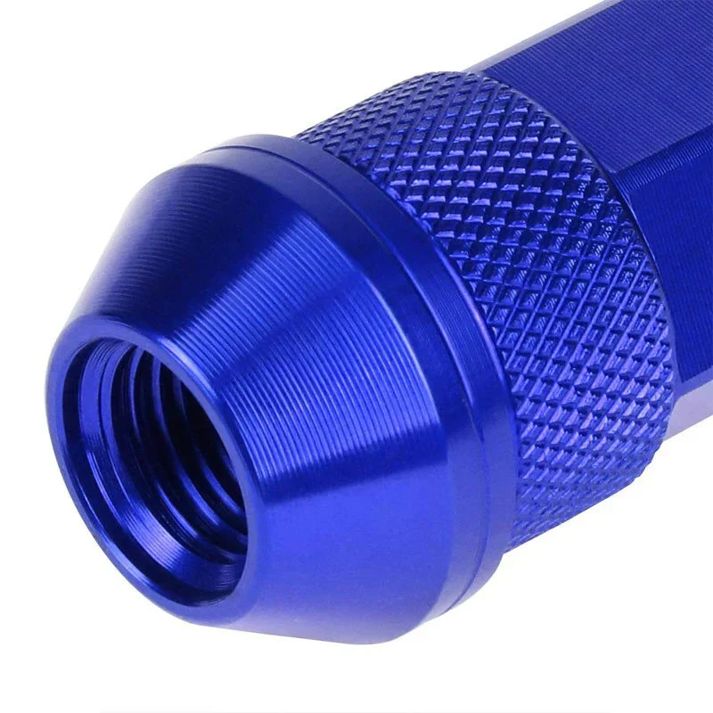 J2 Engineering Lug Nuts (M12 x 1.25) 20 Piece Set With Open Knurled End - Black / Blue / Red - Image 135
