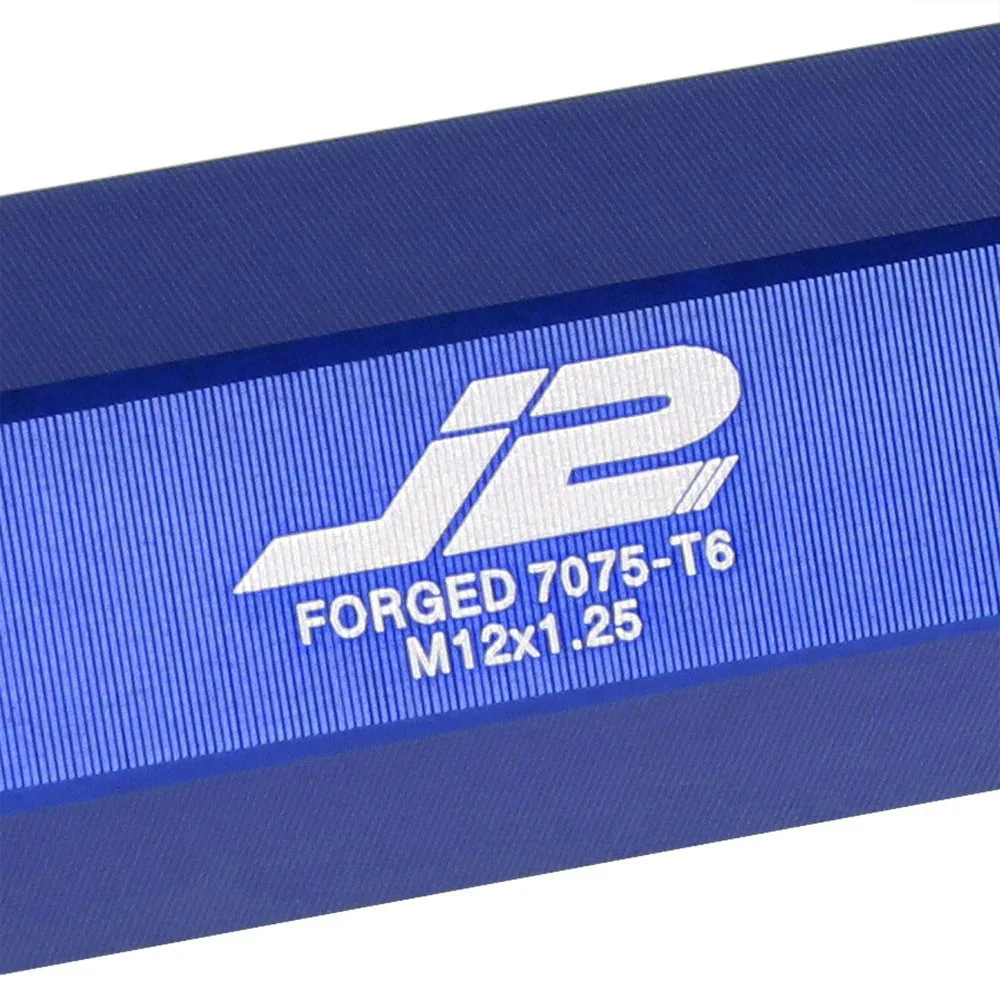J2 Engineering Lug Nuts (M12 x 1.25) 20 Piece Set With Open Knurled End - Black / Blue / Red - Image 151