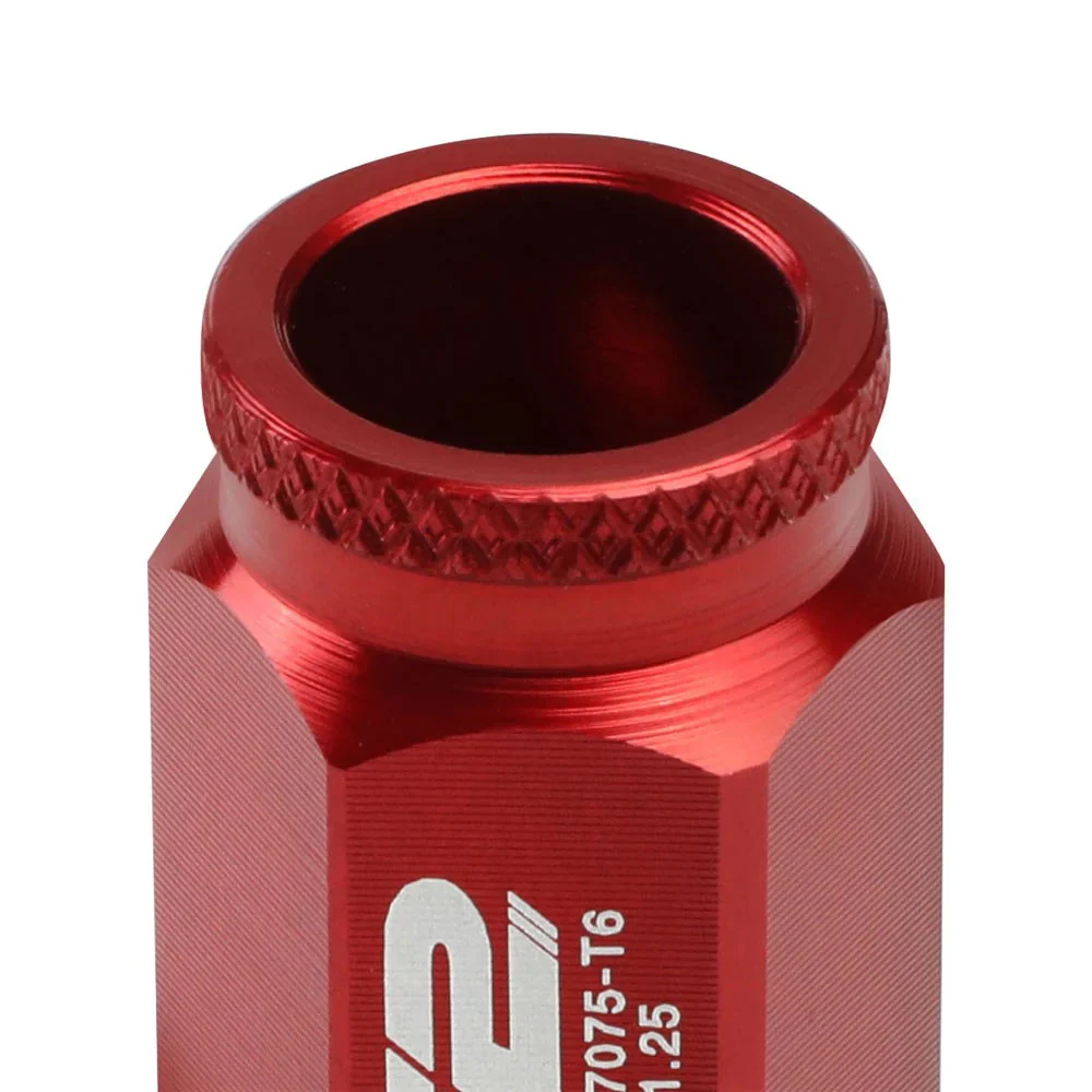 J2 Engineering Lug Nuts (M12 x 1.25) 20 Piece Set With Open Knurled End - Black / Blue / Red - Image 17