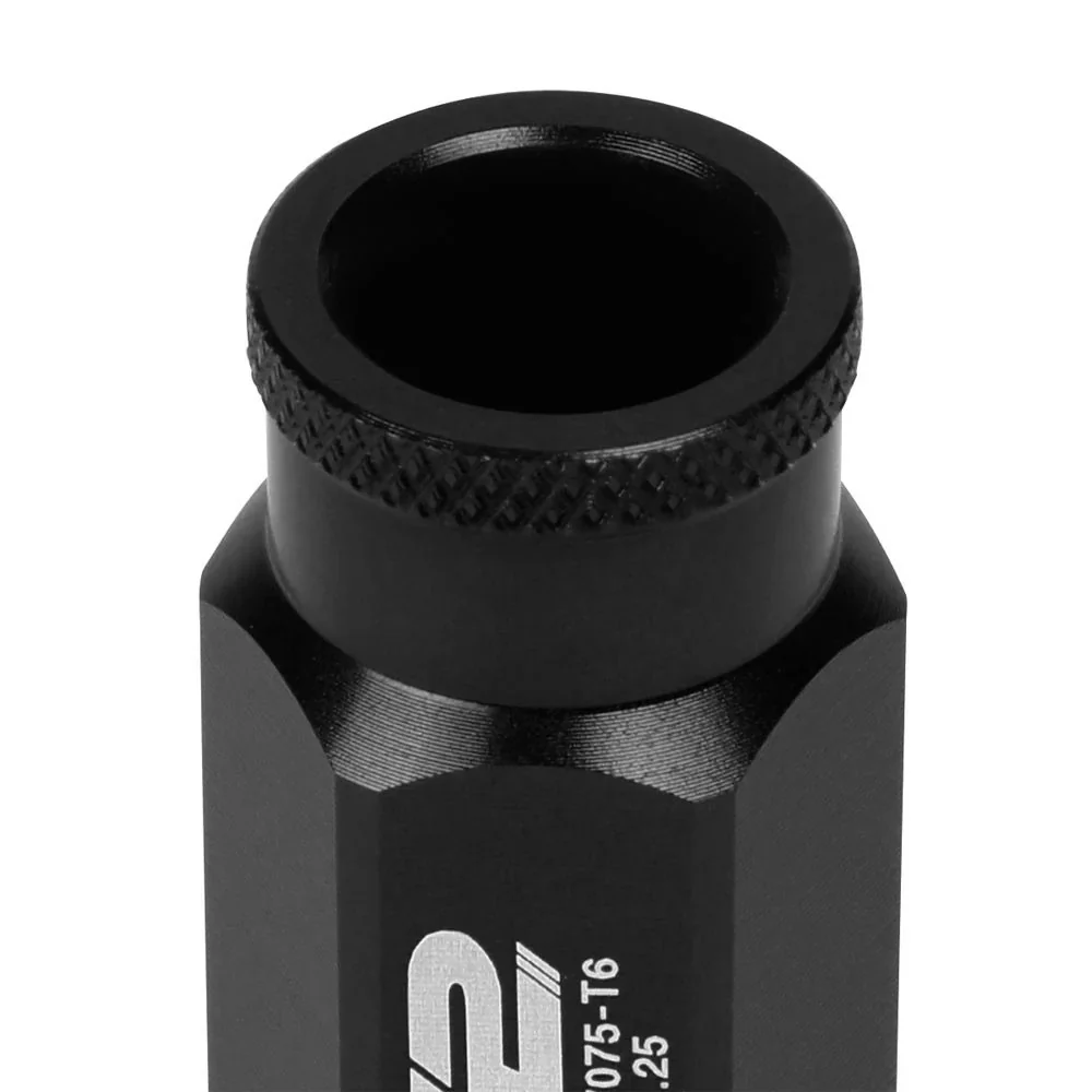 J2 Engineering Lug Nuts (M12 x 1.25) 20 Piece Set With Open Knurled End - Black / Blue / Red - Image 23